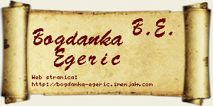 Bogdanka Egerić vizit kartica